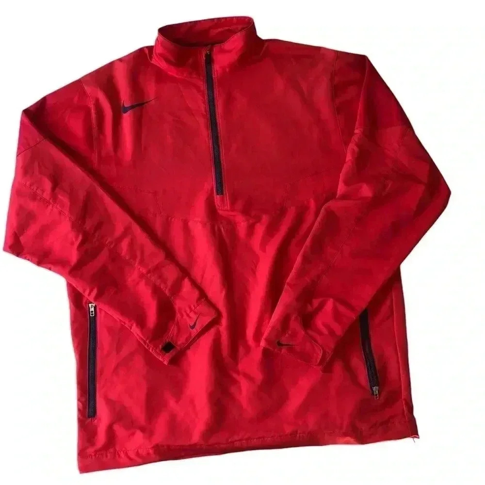 Sold***Nike golf red 1/4 zip jacket M